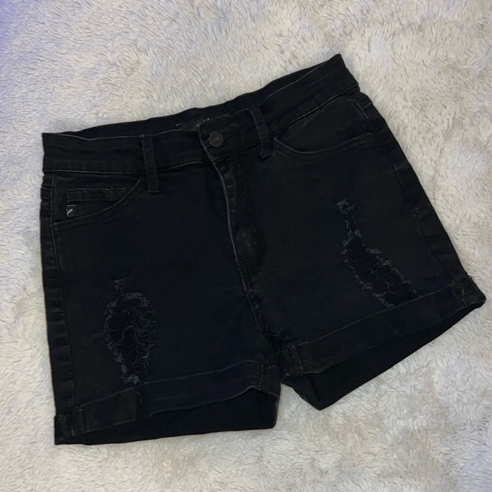 Distressed, High waisted shorts Size 27